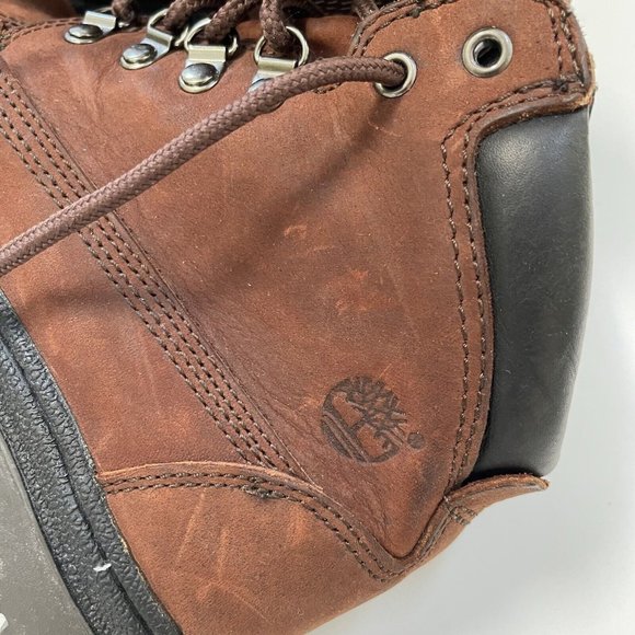 TIMBERLAND Trekking Gore-Tex Brown Leather Lace Up Ankle Hiking Work Boot Wm 6 - Picture 7 of 12